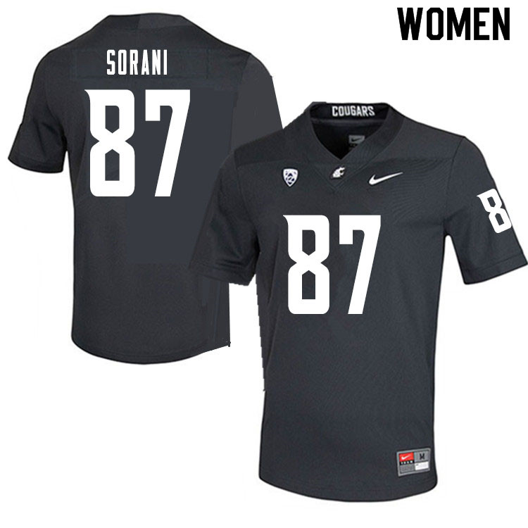 Women #87 Zion Sorani Washington State Cougars College Football Jerseys Sale-Charcoal - Click Image to Close